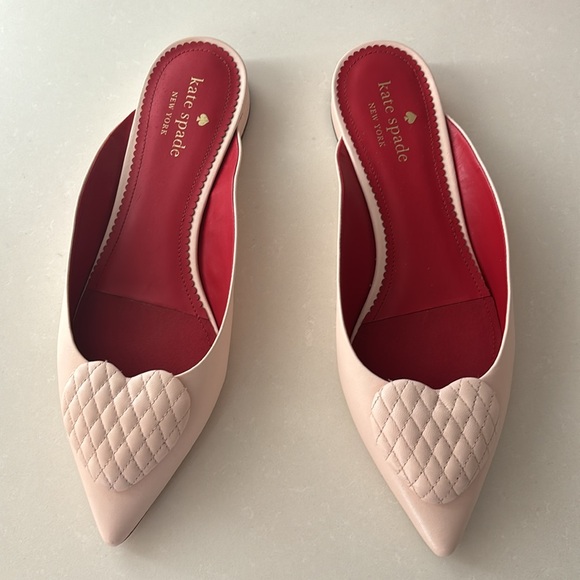 ♥️… Kate Spade Malena Pink Heart Flats - Picture 2 of 11